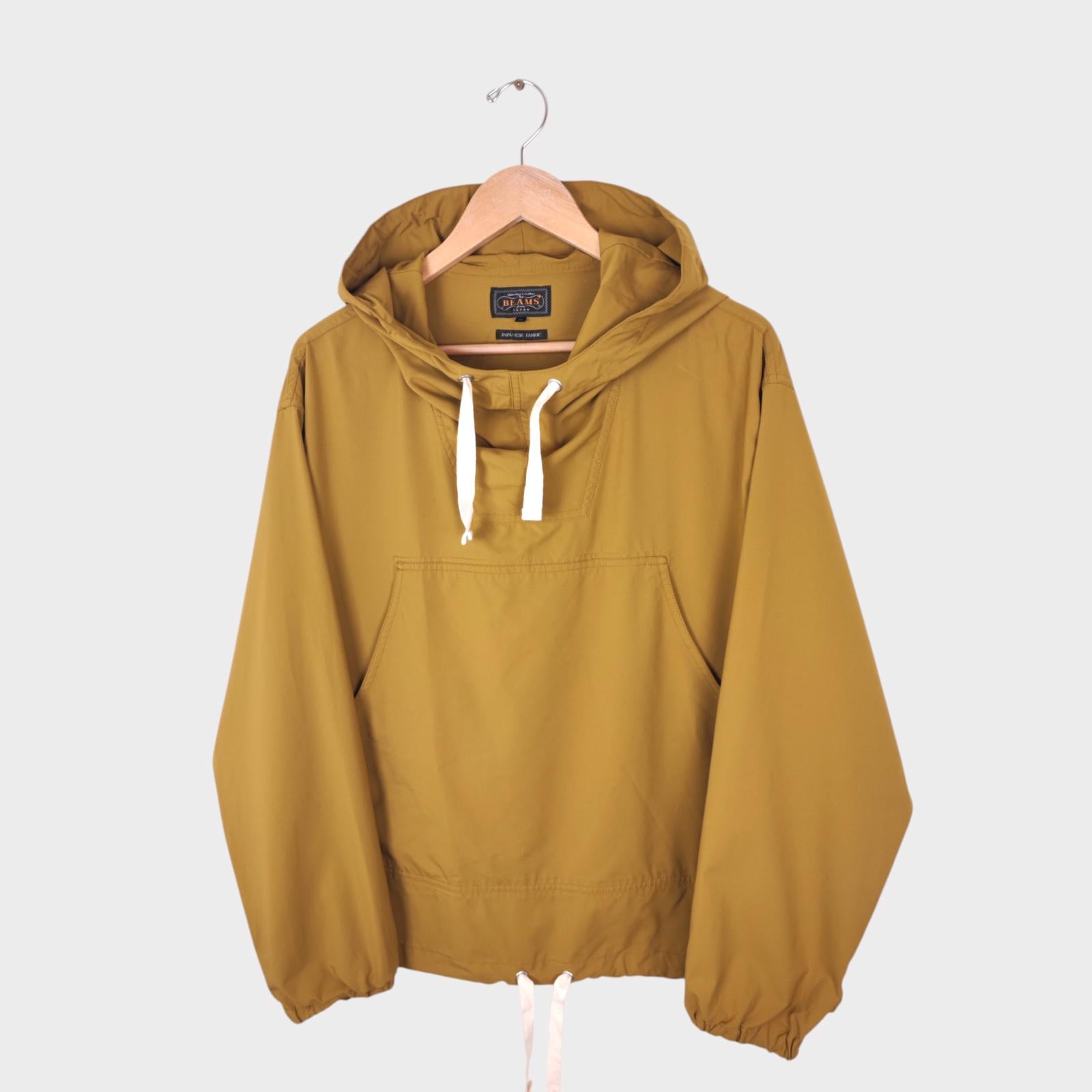 BEAMS PLUS Men's Oversized Fit Sports Smock Anorak Parka Jacket