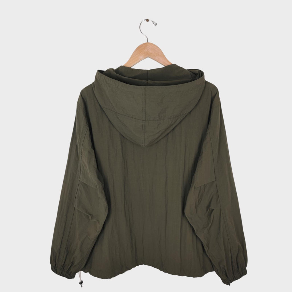 UNIFORM BRIDGE Men's Olive Green Nylon Taffeta Chemical Anorak Smock Jacket