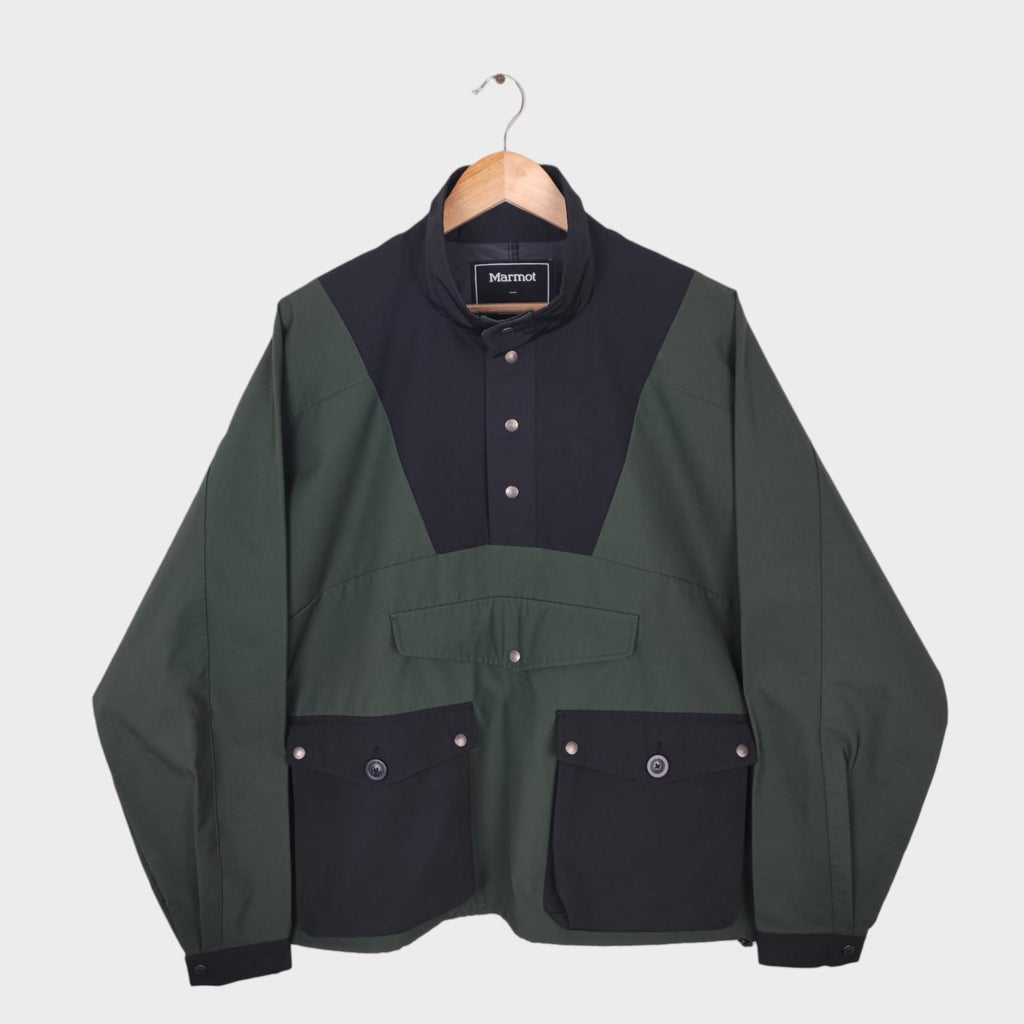 UNIFORM BRIDGE x MARMOT Men's Green/Black Relaxed Fit Anorak Smock Jacket