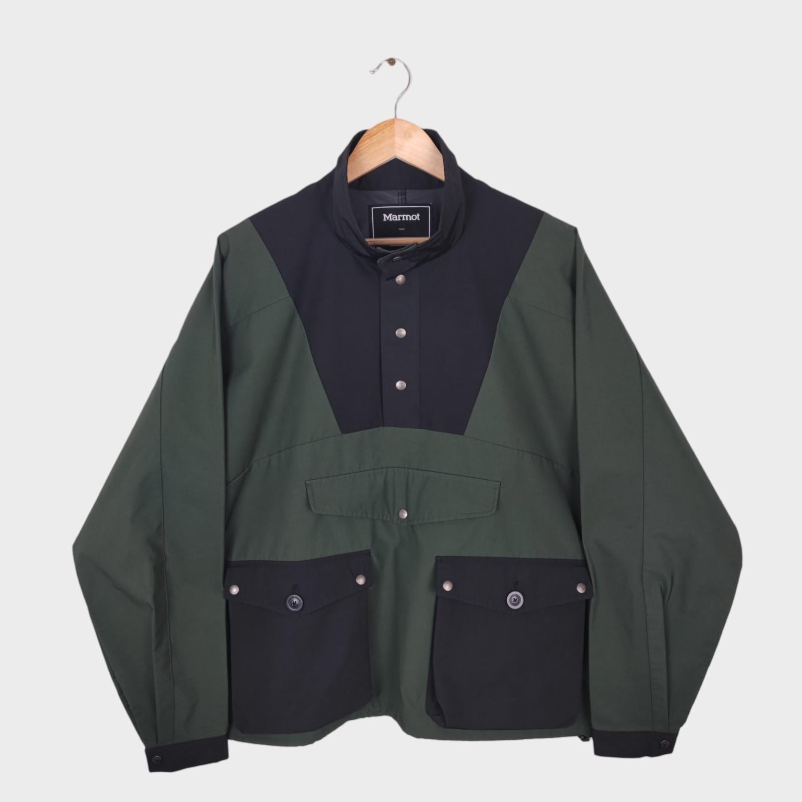 UNIFORM BRIDGE x MARMOT Men's Green/Black Relaxed Fit Anorak Smock Jacket