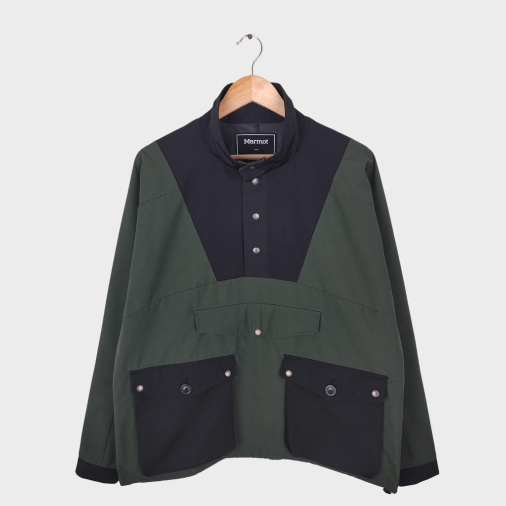 UNIFORM BRIDGE x MARMOT Men's Green/Black Relaxed Fit Anorak Smock Jacket