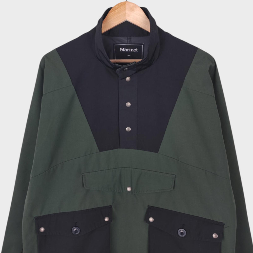 UNIFORM BRIDGE x MARMOT Men's Green/Black Relaxed Fit Anorak Smock Jacket