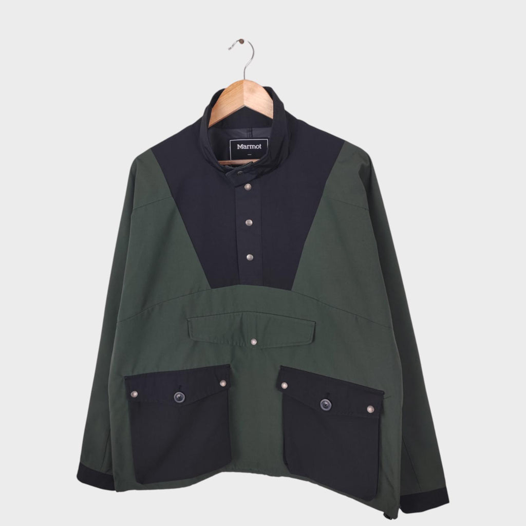 UNIFORM BRIDGE x MARMOT Men's Green/Black Relaxed Fit Anorak Smock Jacket