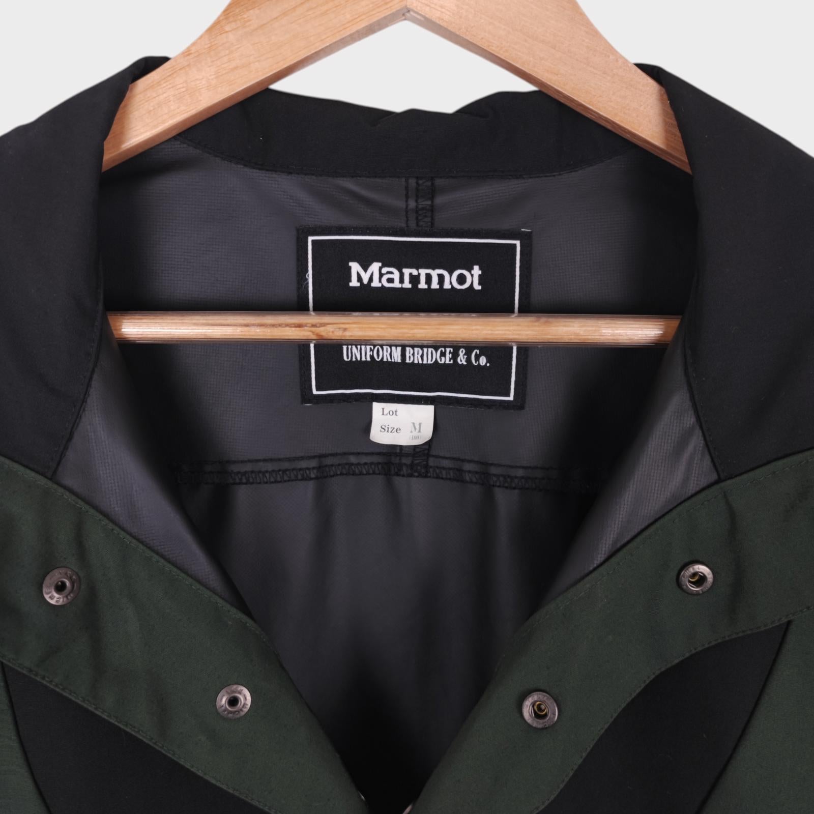 UNIFORM BRIDGE x MARMOT Men's Green/Black Relaxed Fit Anorak Smock Jacket