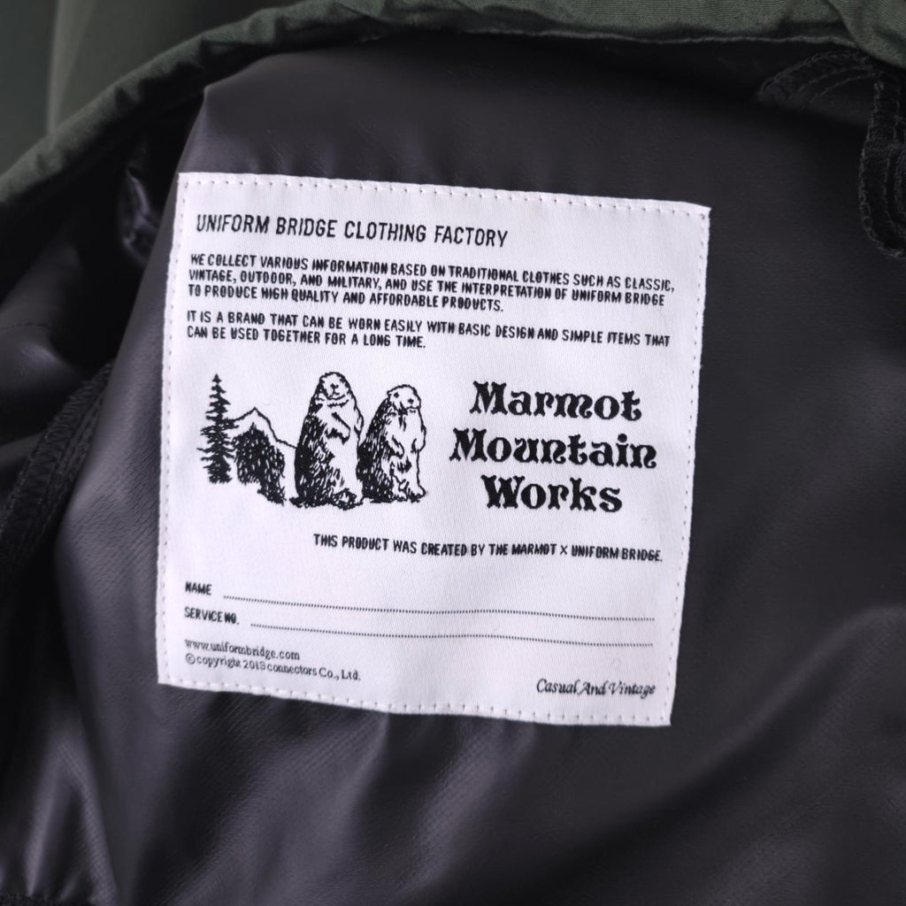 UNIFORM BRIDGE x MARMOT Men's Green/Black Relaxed Fit Anorak Smock Jacket