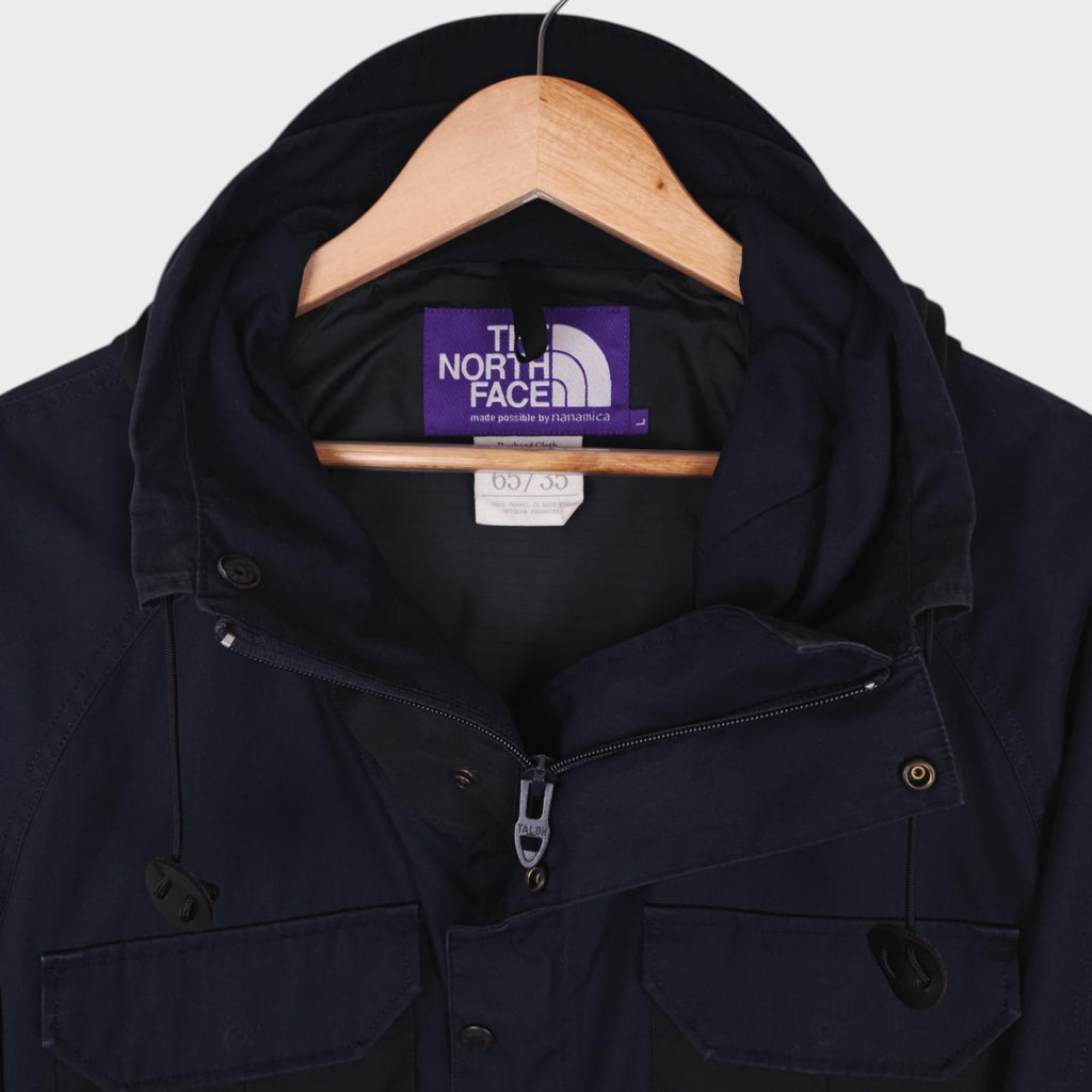 THE NORTH FACE PURPLE LABEL x NANAMICA Men's Navy/Black 65/35 Bayhead Cloth Mountain Parka Jacket