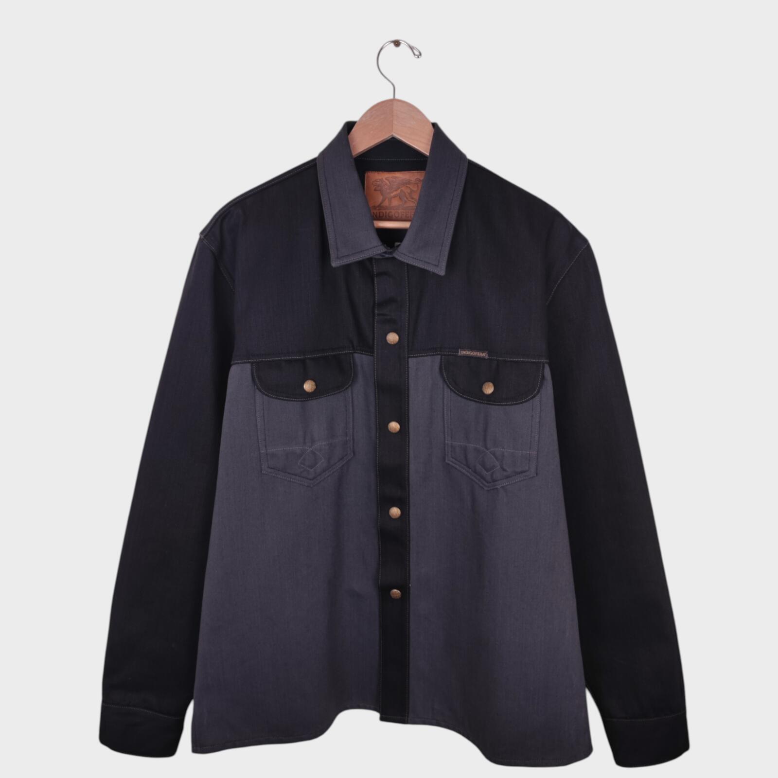 INDIGOFERA Men's Selvedge Denim Copeland Shirt Jacket