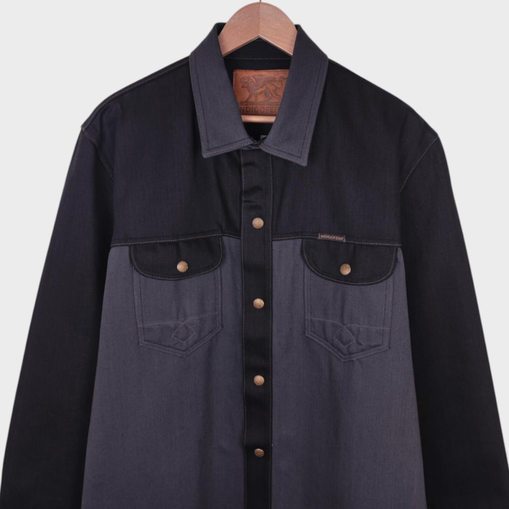 INDIGOFERA Men's Selvedge Denim Copeland Shirt Jacket