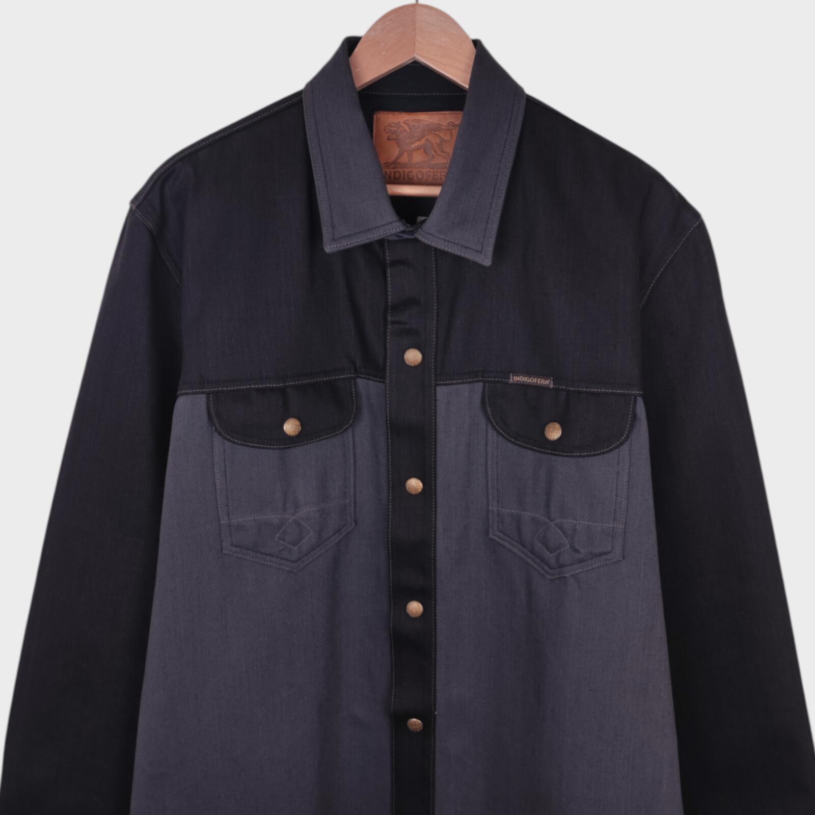 INDIGOFERA Men's Selvedge Denim Copeland Shirt Jacket