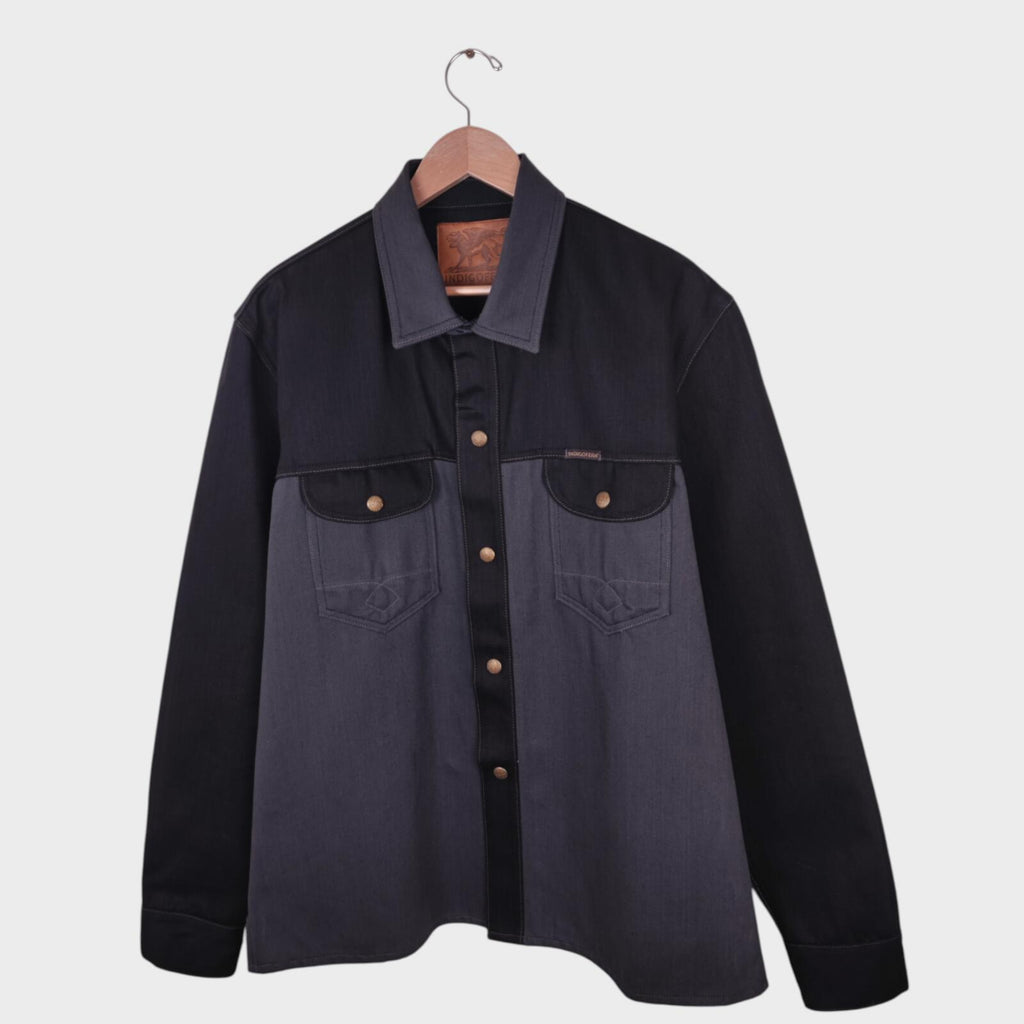 INDIGOFERA Men's Selvedge Denim Copeland Shirt Jacket
