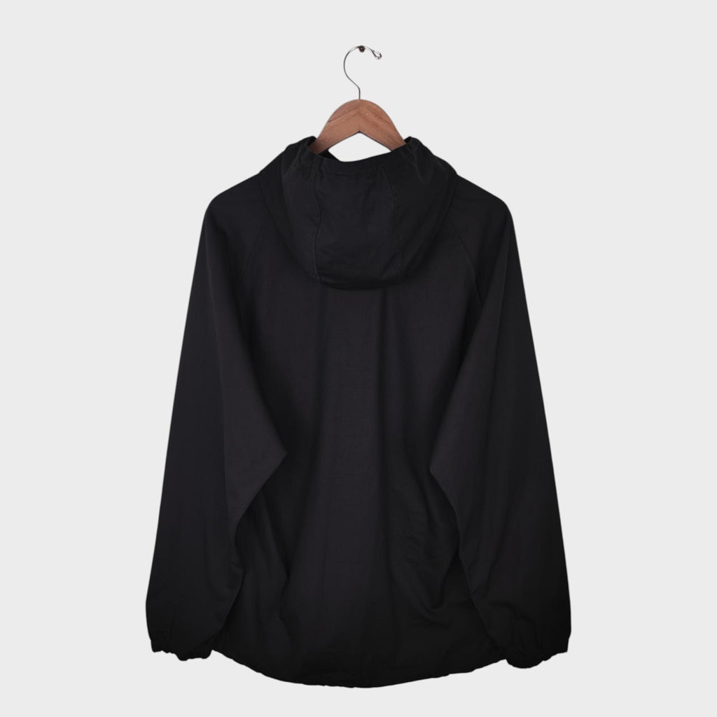 HEBTROCO Men's Made in England Black Ripstop Cotton Cragg Smock Parka Jacket