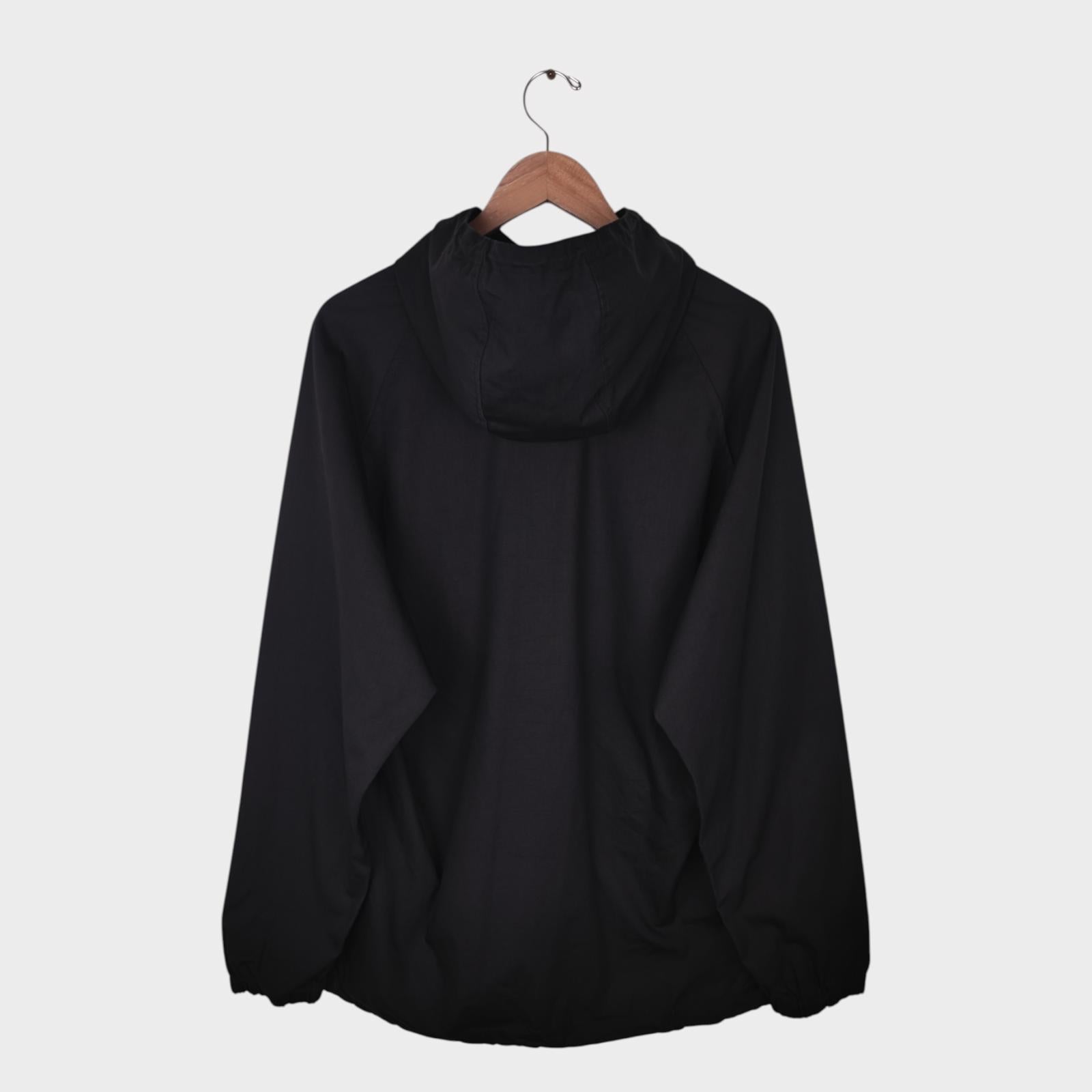 HEBTROCO Men's Made in England Black Ripstop Cotton Cragg Smock Parka Jacket