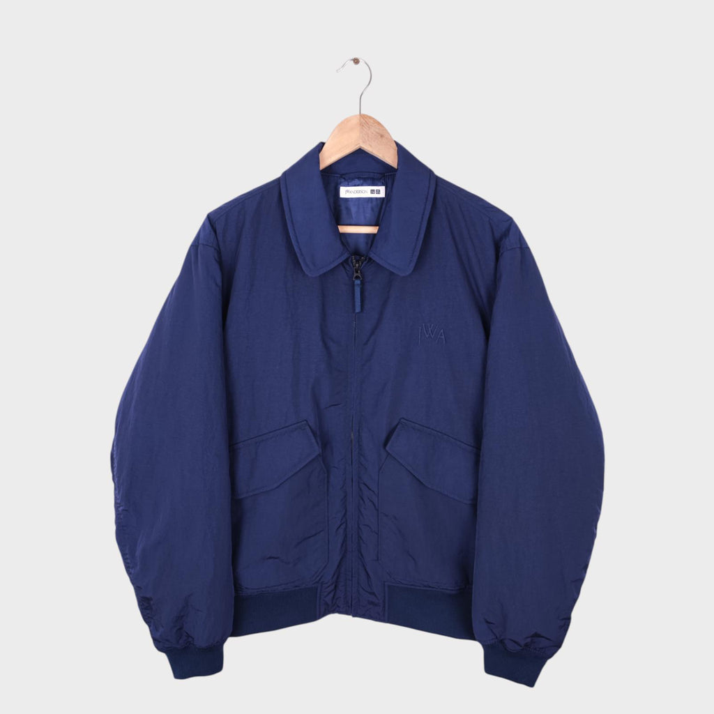 J.W. ANDERSON x UNIQLO Men's Navy Blue Nylon MA-1 Bomber Jacket