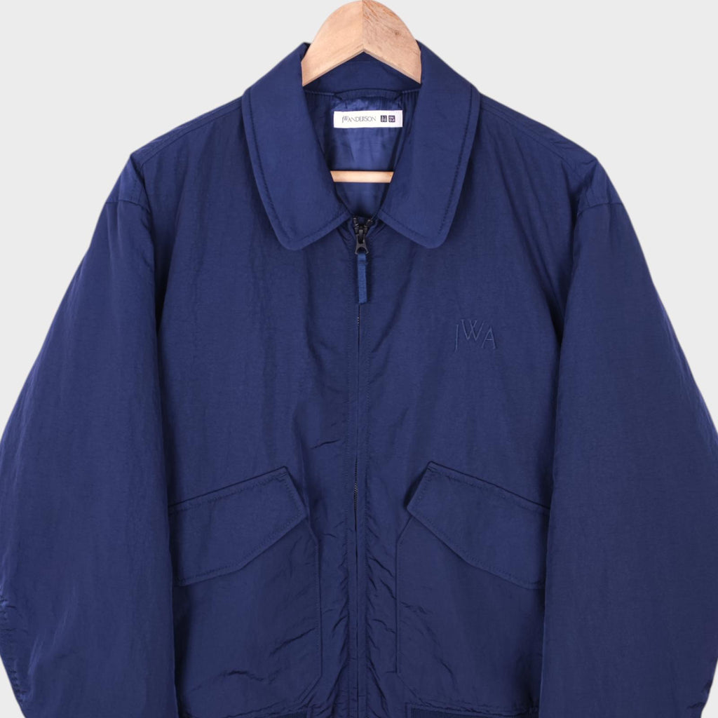 J.W. ANDERSON x UNIQLO Men's Navy Blue Nylon MA-1 Bomber Jacket