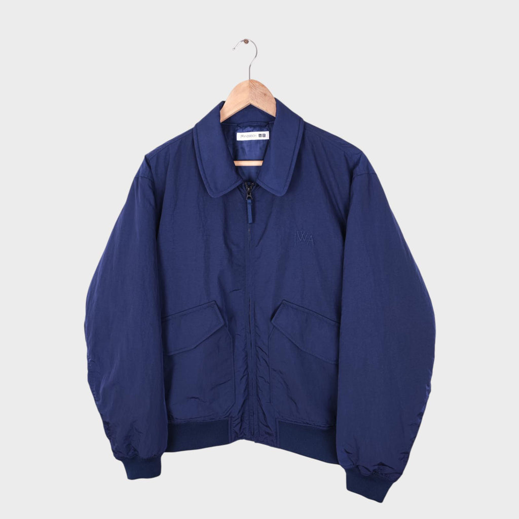 J.W. ANDERSON x UNIQLO Men's Navy Blue Nylon MA-1 Bomber Jacket