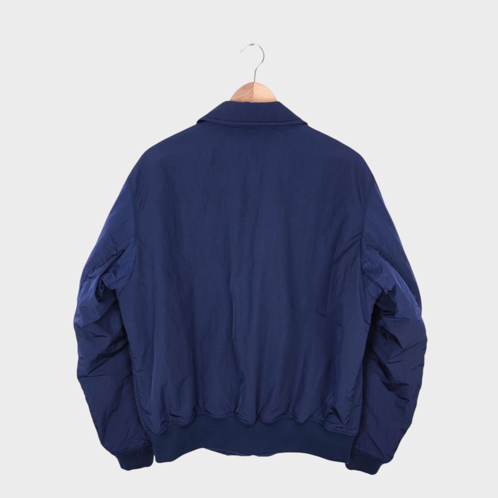 J.W. ANDERSON x UNIQLO Men's Navy Blue Nylon MA-1 Bomber Jacket