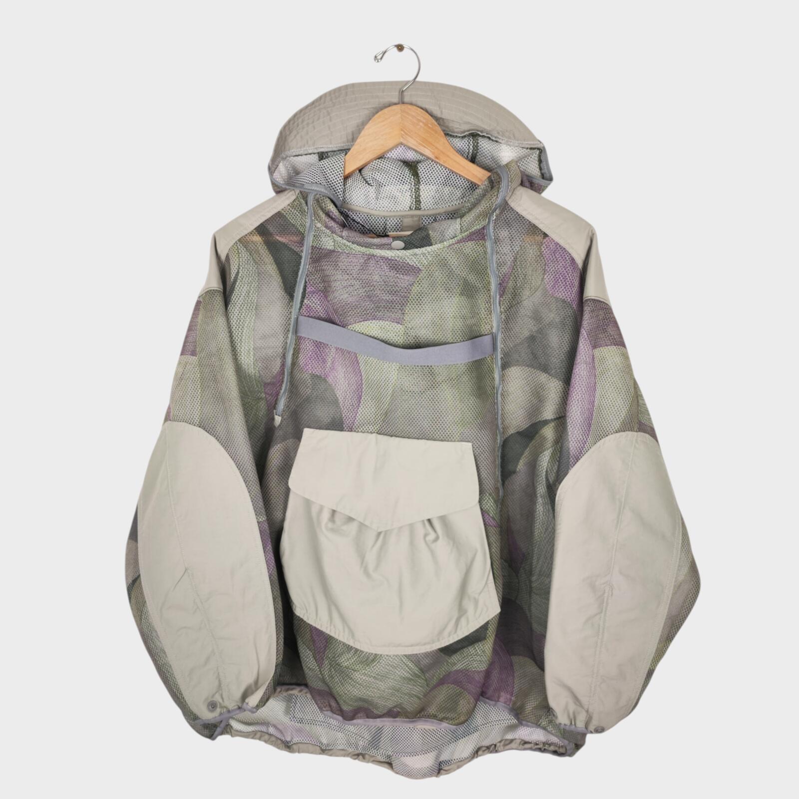 NORBIT BY HIROSHI NOZAWA Men's Grey Insect Shield Mesh Parka Jacket