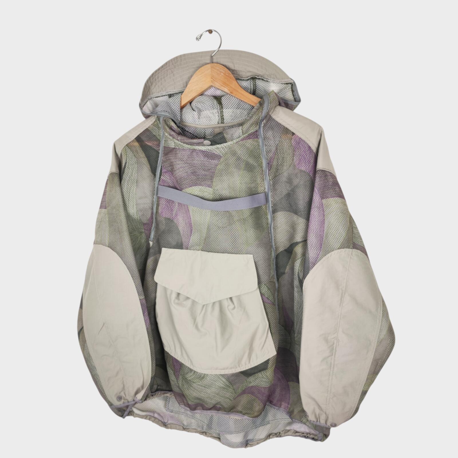 NORBIT BY HIROSHI NOZAWA Men's Grey Insect Shield Mesh Parka Jacket