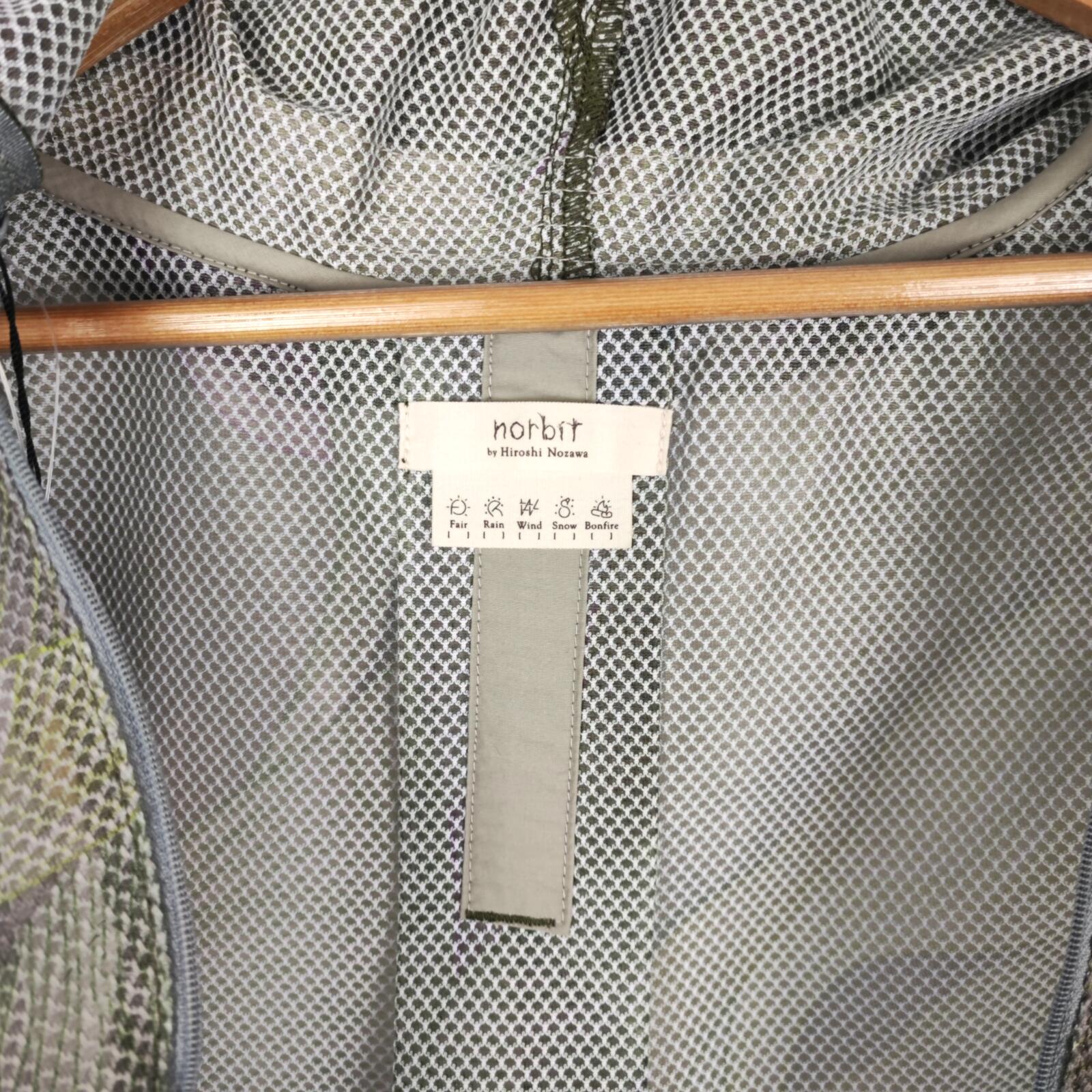 NORBIT BY HIROSHI NOZAWA Men's Grey Insect Shield Mesh Parka Jacket