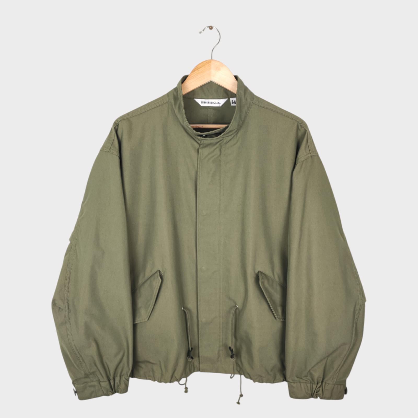UNIFORM BRIDGE Men's Green Oversized Fit M65 Fishtail Jacket