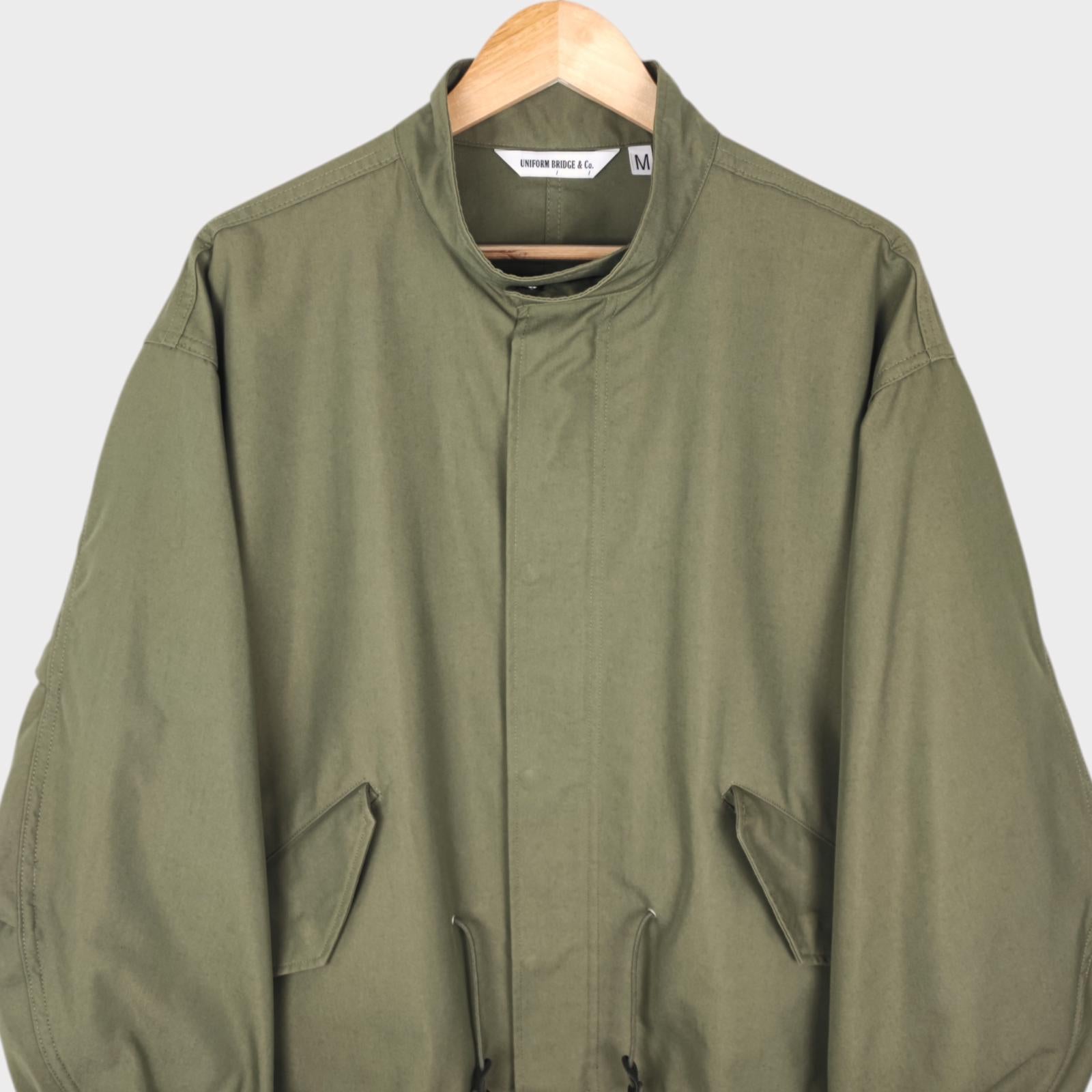 UNIFORM BRIDGE Men's Green Oversized Fit M65 Fishtail Jacket