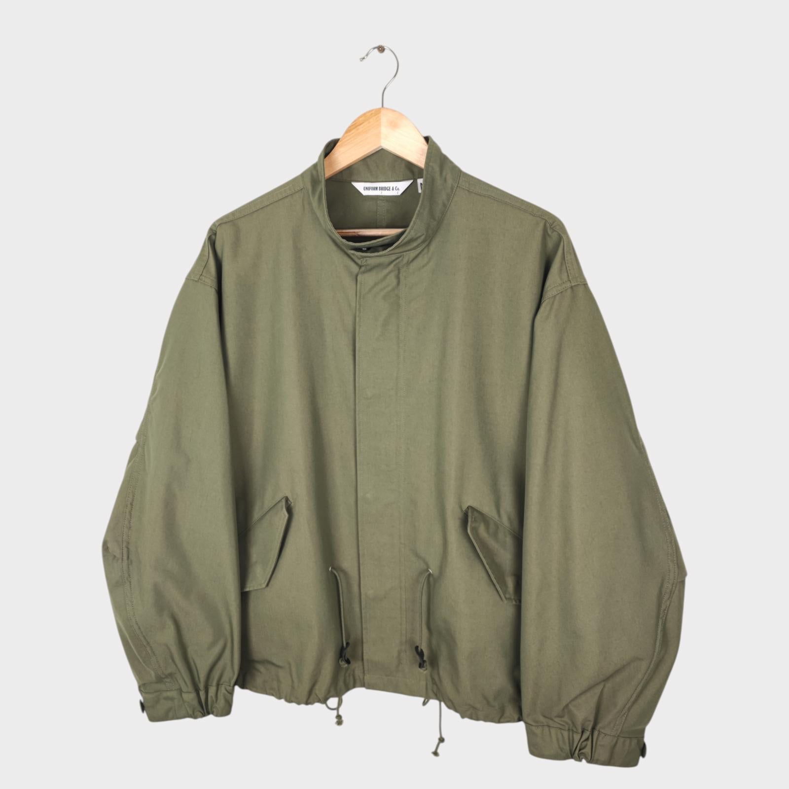 UNIFORM BRIDGE Men's Green Oversized Fit M65 Fishtail Jacket