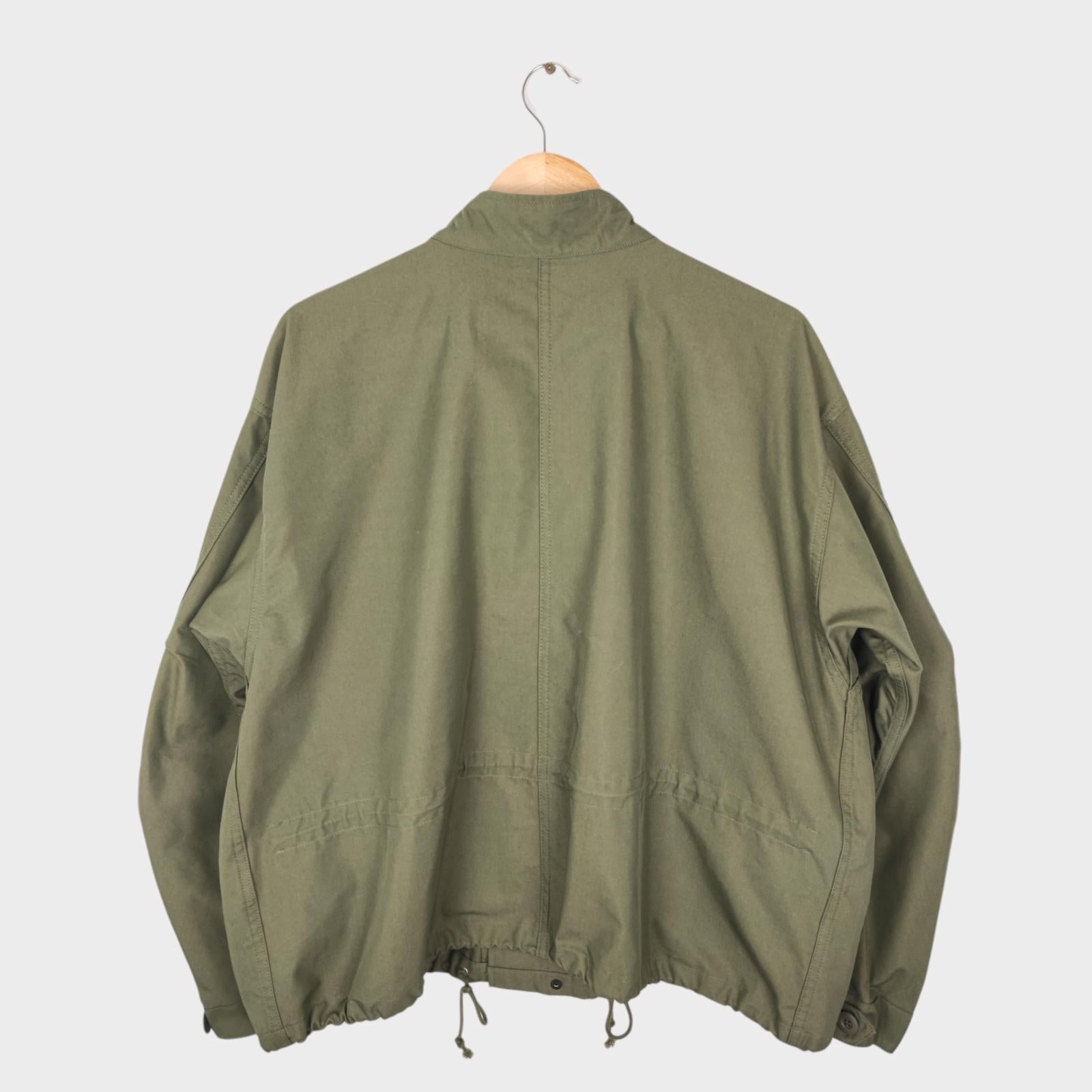 UNIFORM BRIDGE Men's Green Oversized Fit M65 Fishtail Jacket