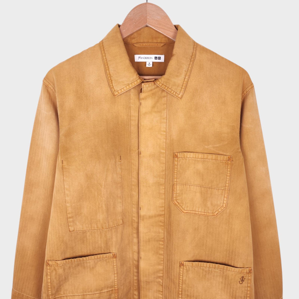 J.W. ANDERSON x UNIQLO Men's Washed Brown Embroidered Logo Chore Jacket