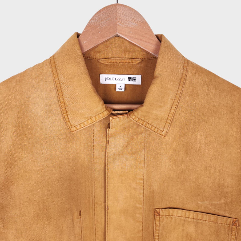 J.W. ANDERSON x UNIQLO Men's Washed Brown Embroidered Logo Chore Jacket