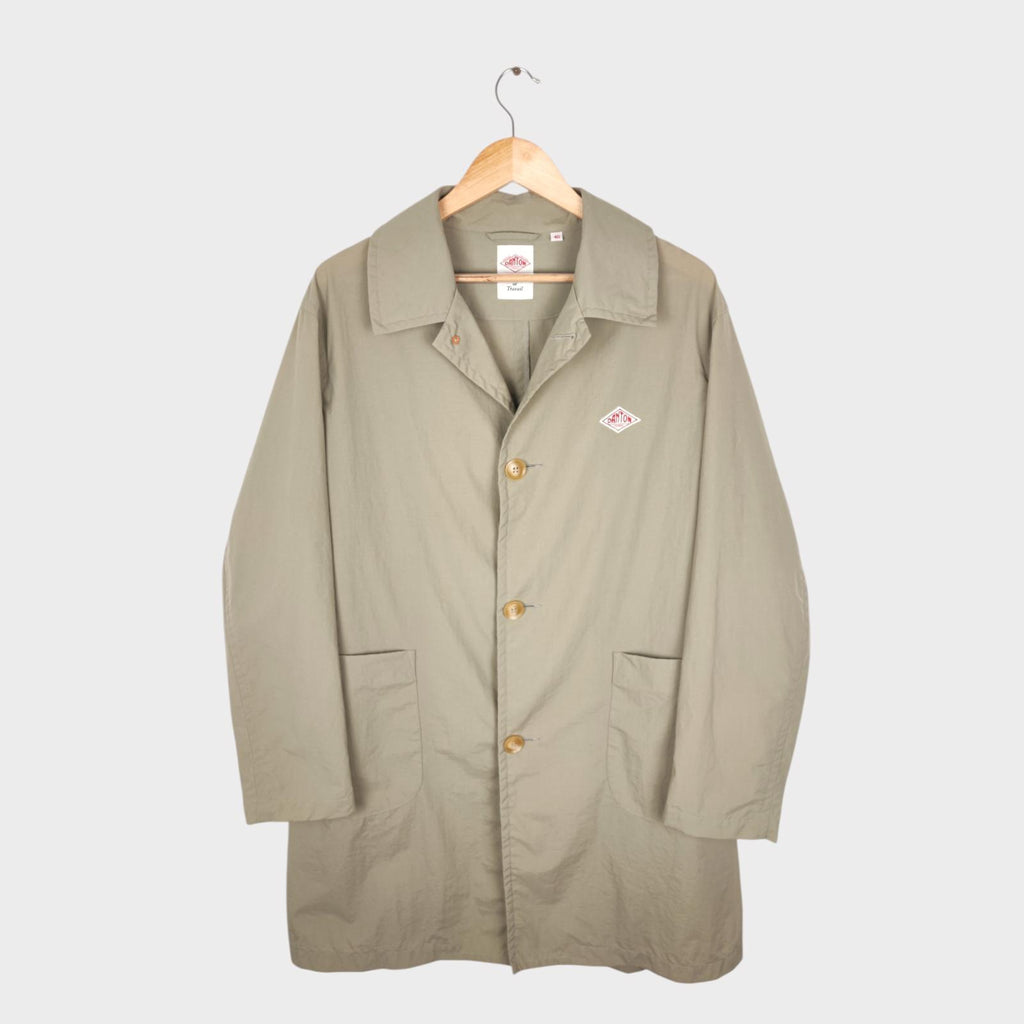 DANTON Men's Made in Japan Light Khaki Lightweight Nylon Coat Jacket