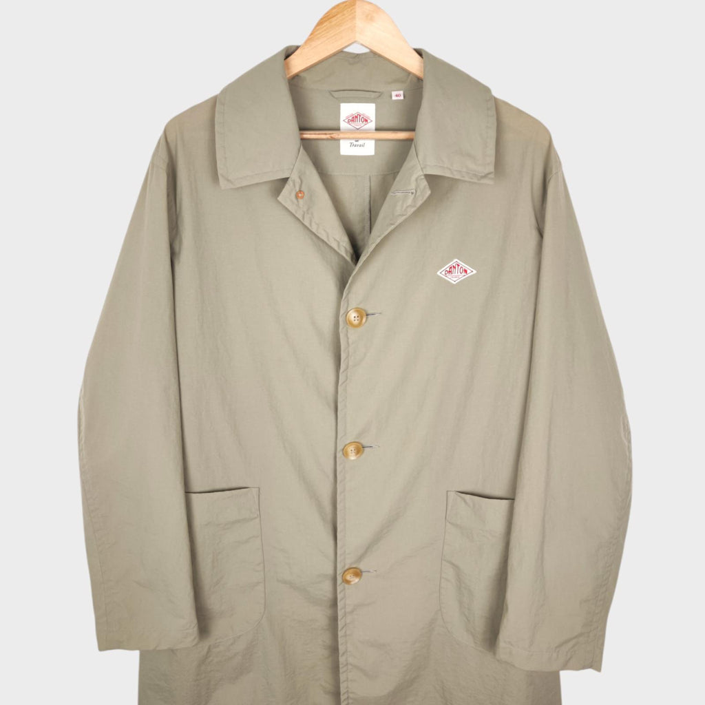 DANTON Men's Made in Japan Light Khaki Lightweight Nylon Coat Jacket