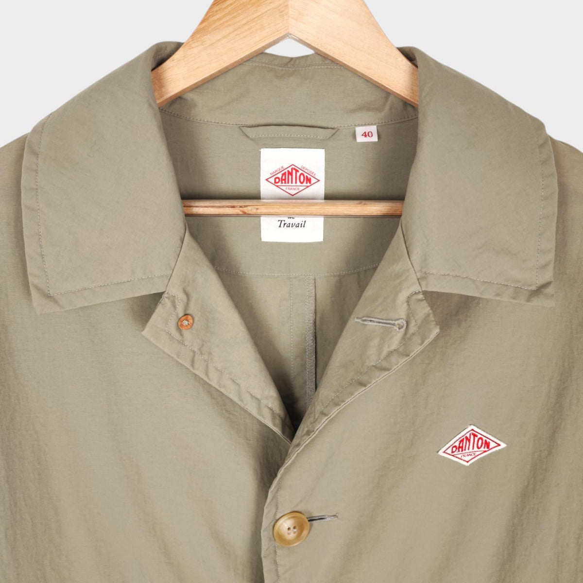 DANTON Men's Made in Japan Light Khaki Lightweight Nylon Coat Jacket