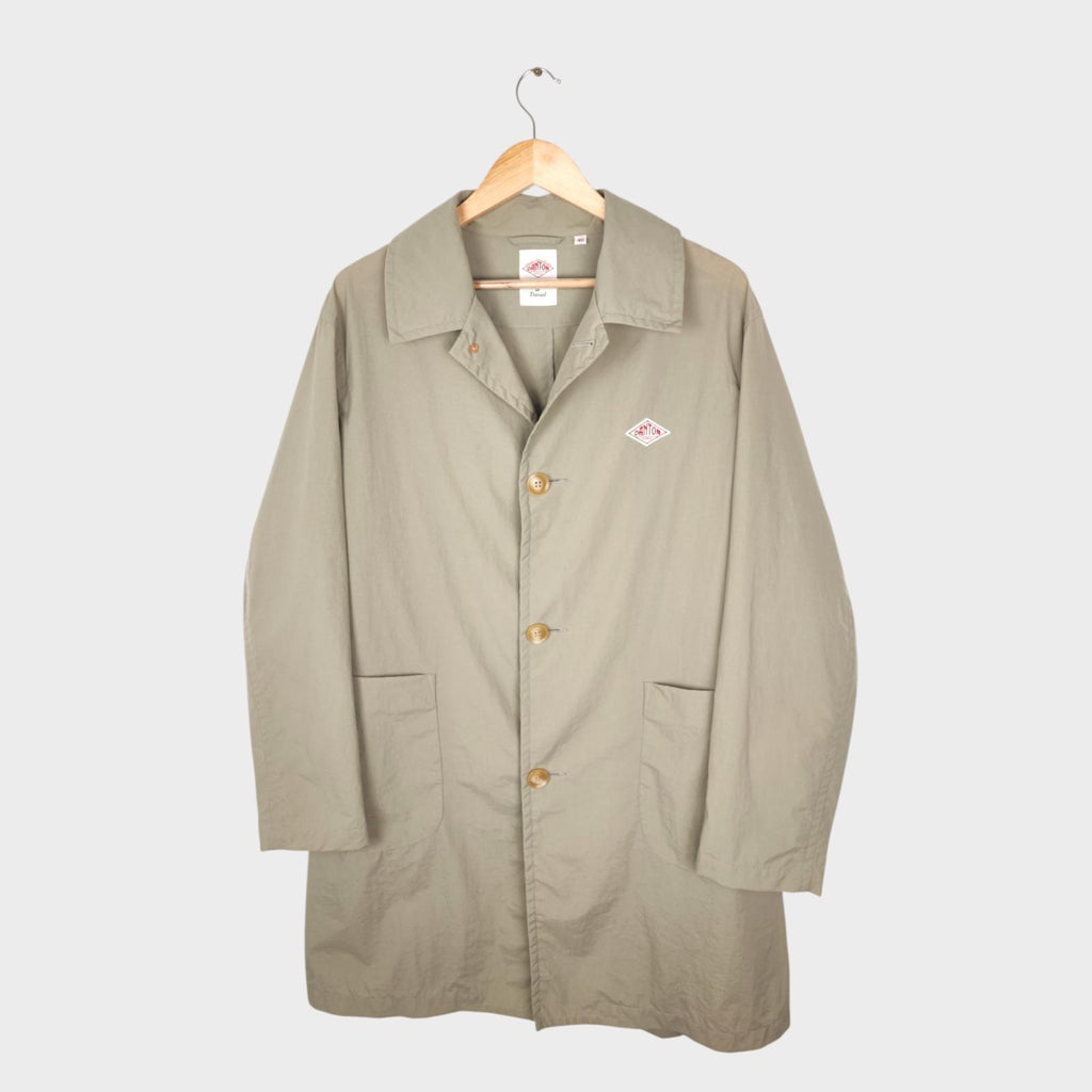 DANTON Men's Made in Japan Light Khaki Lightweight Nylon Coat Jacket