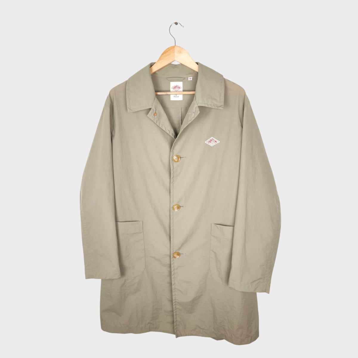 DANTON Men's Made in Japan Light Khaki Lightweight Nylon Coat Jacket