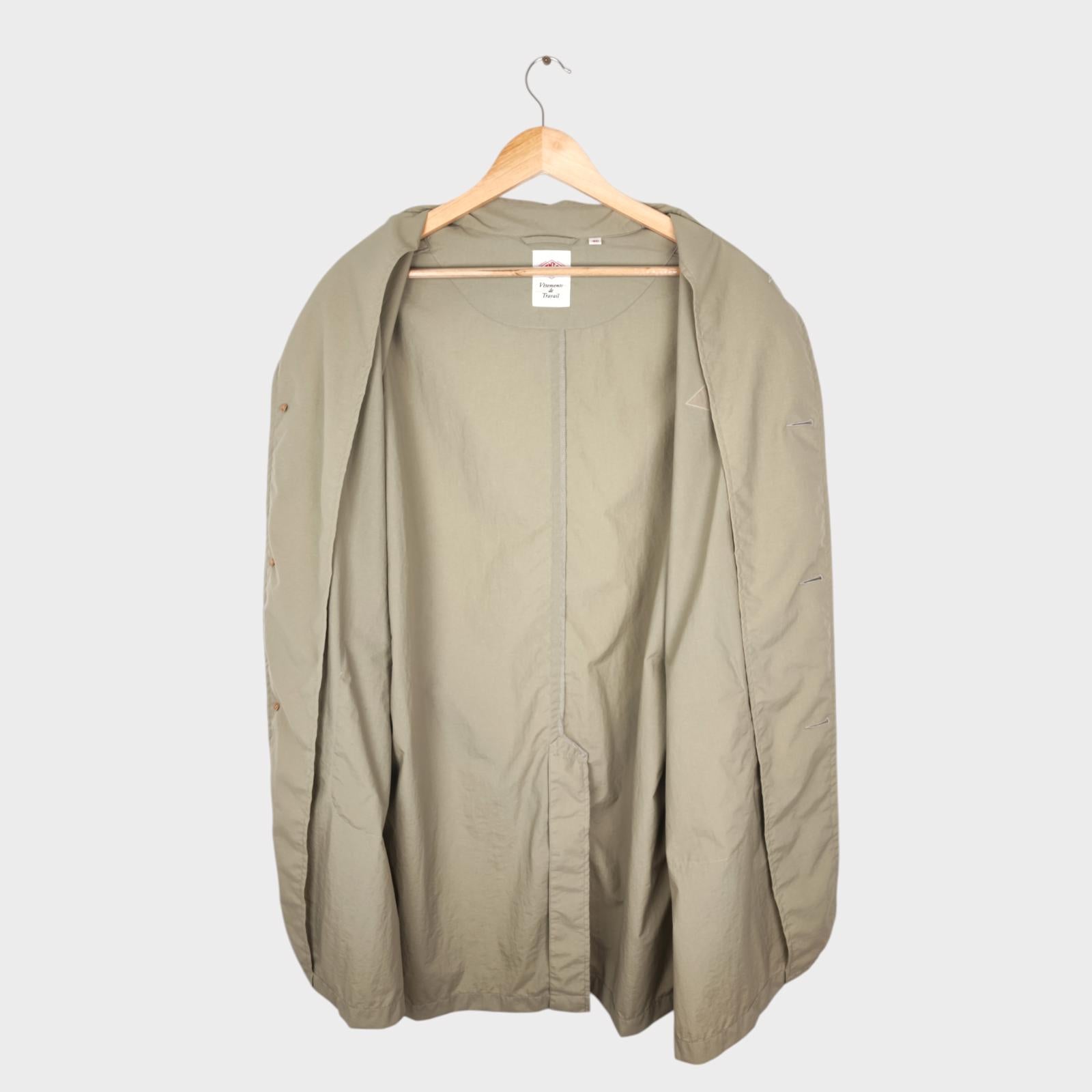 DANTON Men's Made in Japan Light Khaki Lightweight Nylon Coat Jacket