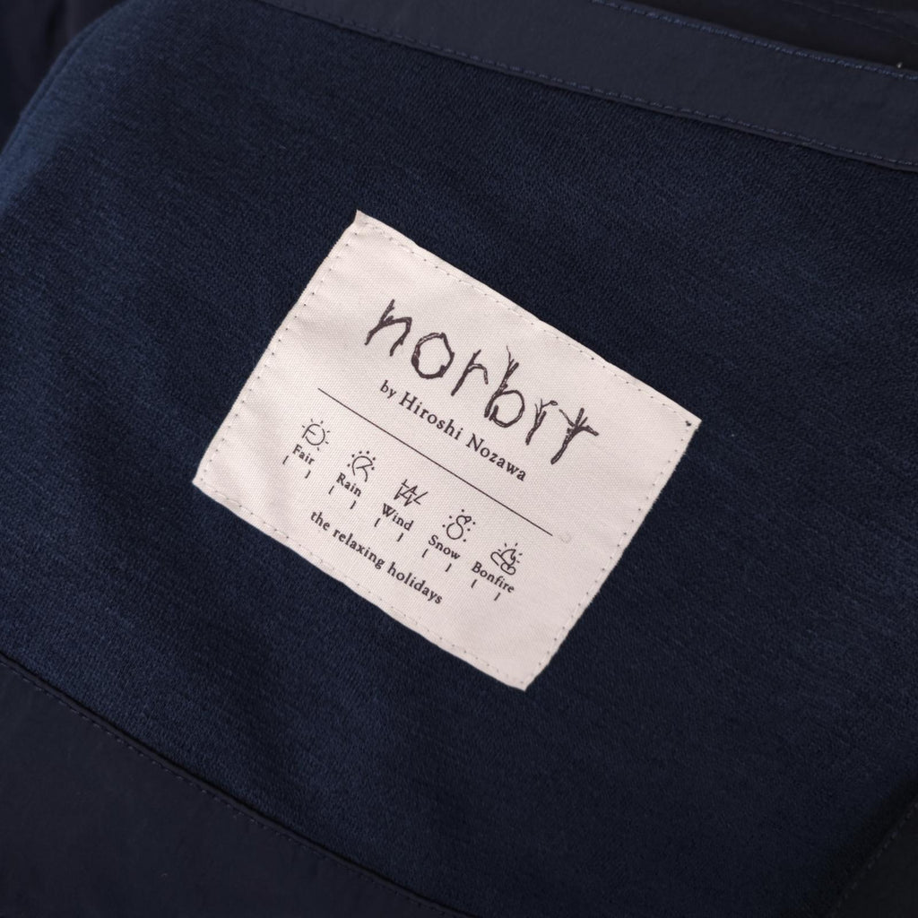NORBIT BY HIROSHI NOZAWA Men's Navy Blue Nylon Utility Field Parka Jacket