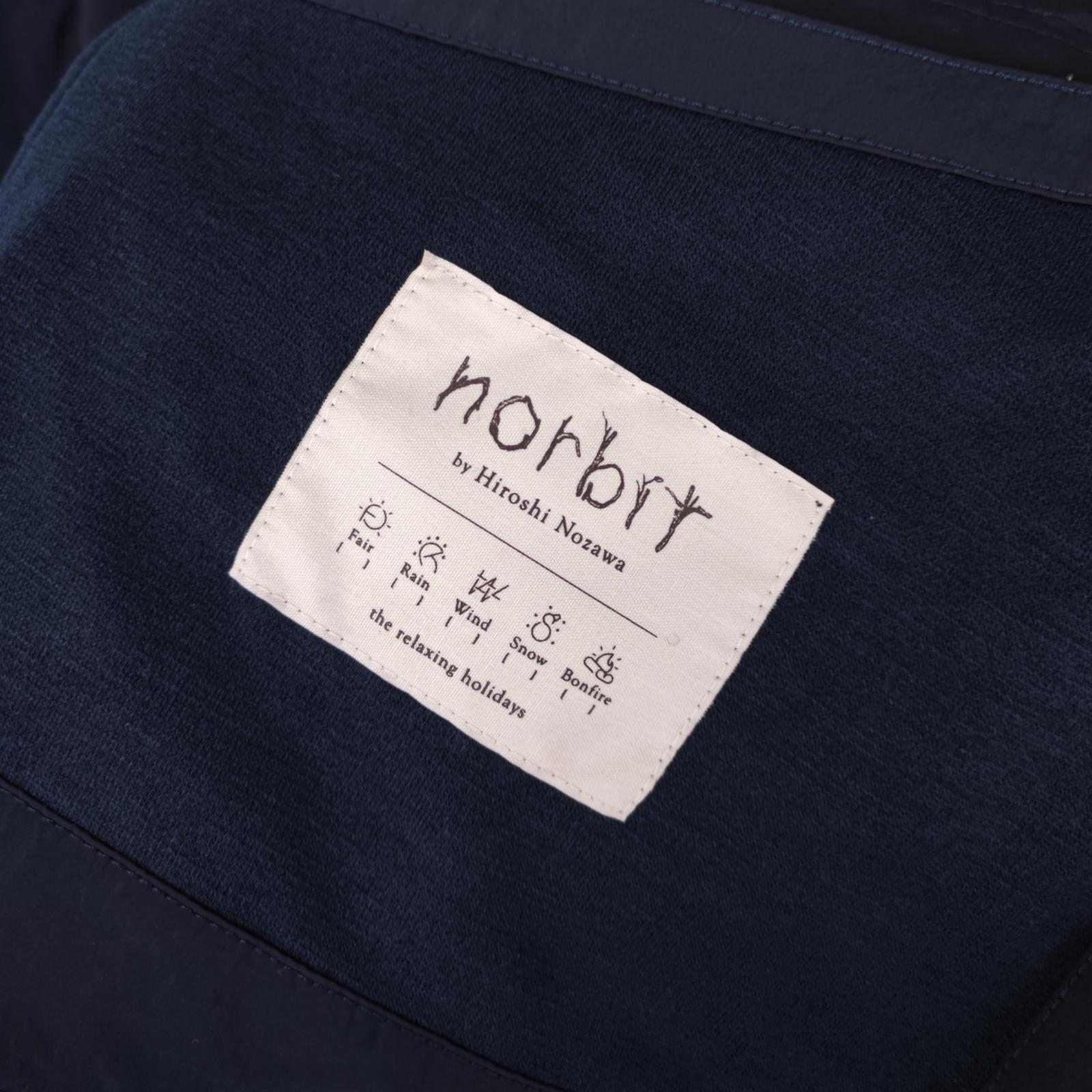 NORBIT BY HIROSHI NOZAWA Men's Navy Blue Nylon Utility Field Parka Jacket