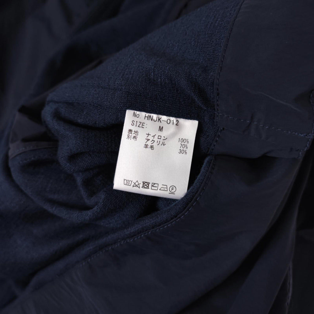 NORBIT BY HIROSHI NOZAWA Men's Navy Blue Nylon Utility Field Parka Jacket