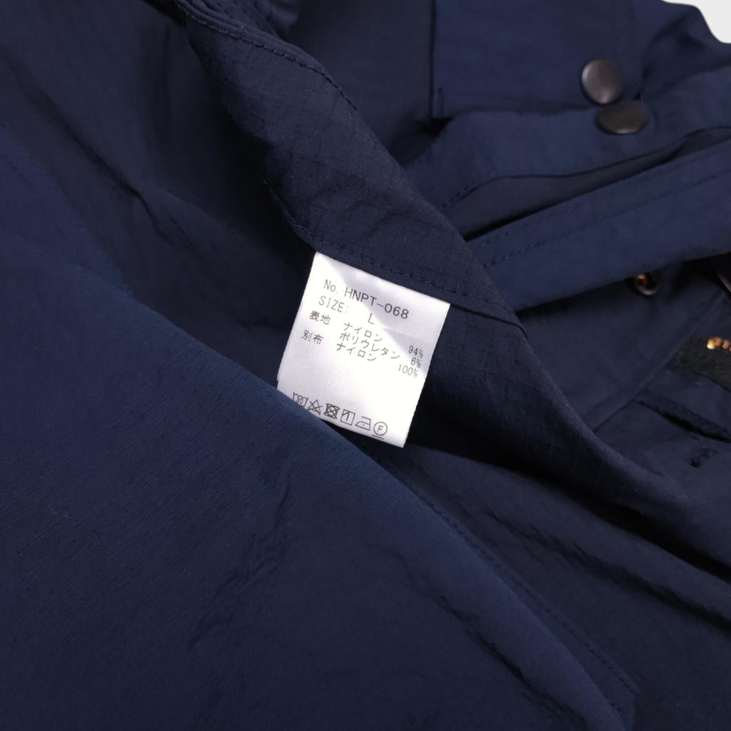 NORBIT BY HIROSHI NOZAWA Men's Navy Blue Side Snap Cargo Trousers