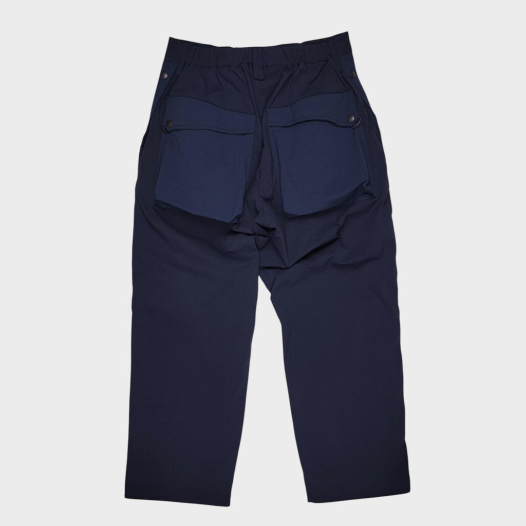NORBIT BY HIROSHI NOZAWA Men's Navy Blue Side Snap Cargo Trousers