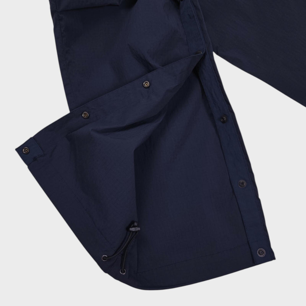 NORBIT BY HIROSHI NOZAWA Men's Navy Blue Side Snap Cargo Trousers