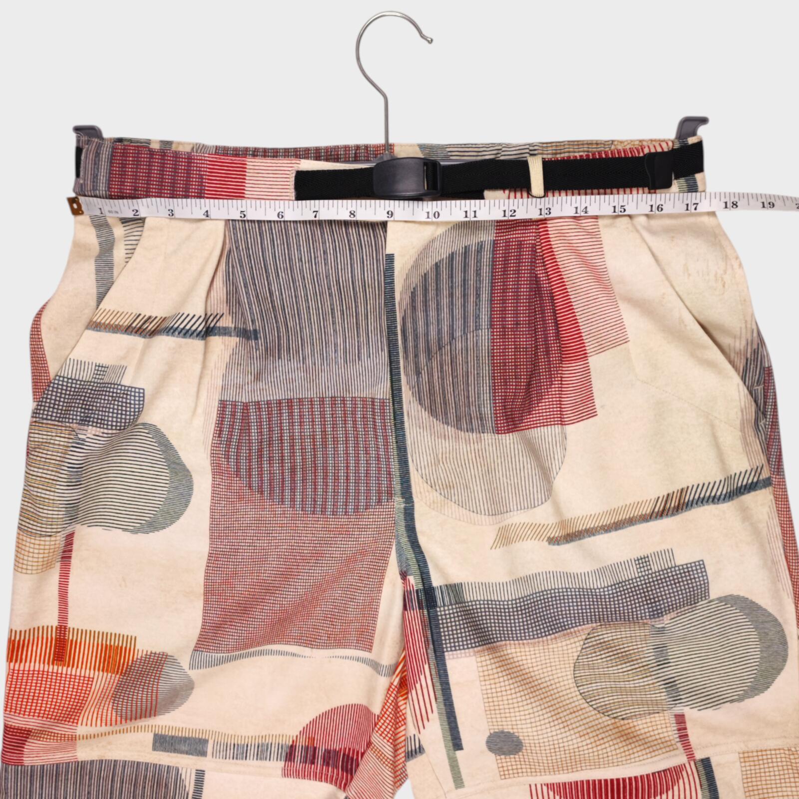 NORBIT BY HIROSHI NOZAWA Men's Beige Mid Century Camo Print Aloha Shorts