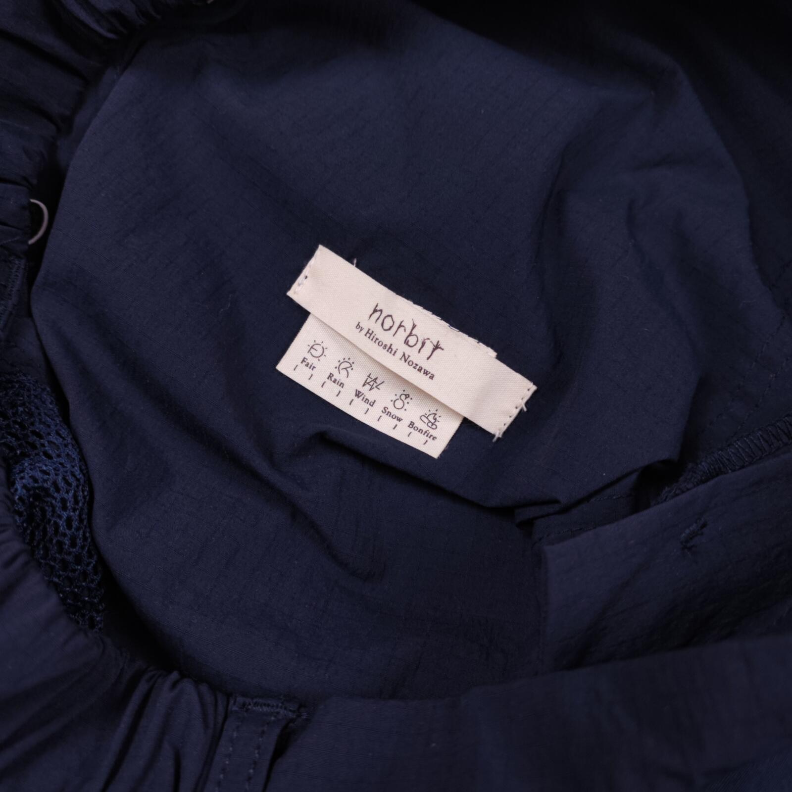 NORBIT BY HIROSHI NOZAWA Men's Navy Blue Side Snap Cargo Trousers