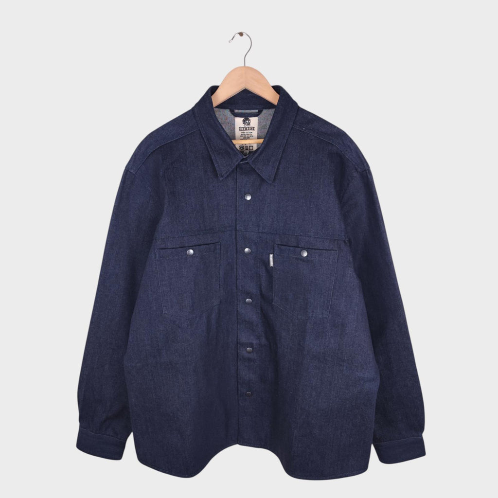 HEBTROCO Men's Made in England Heavyweight Selvedge Denim Iron Shirt Jacket