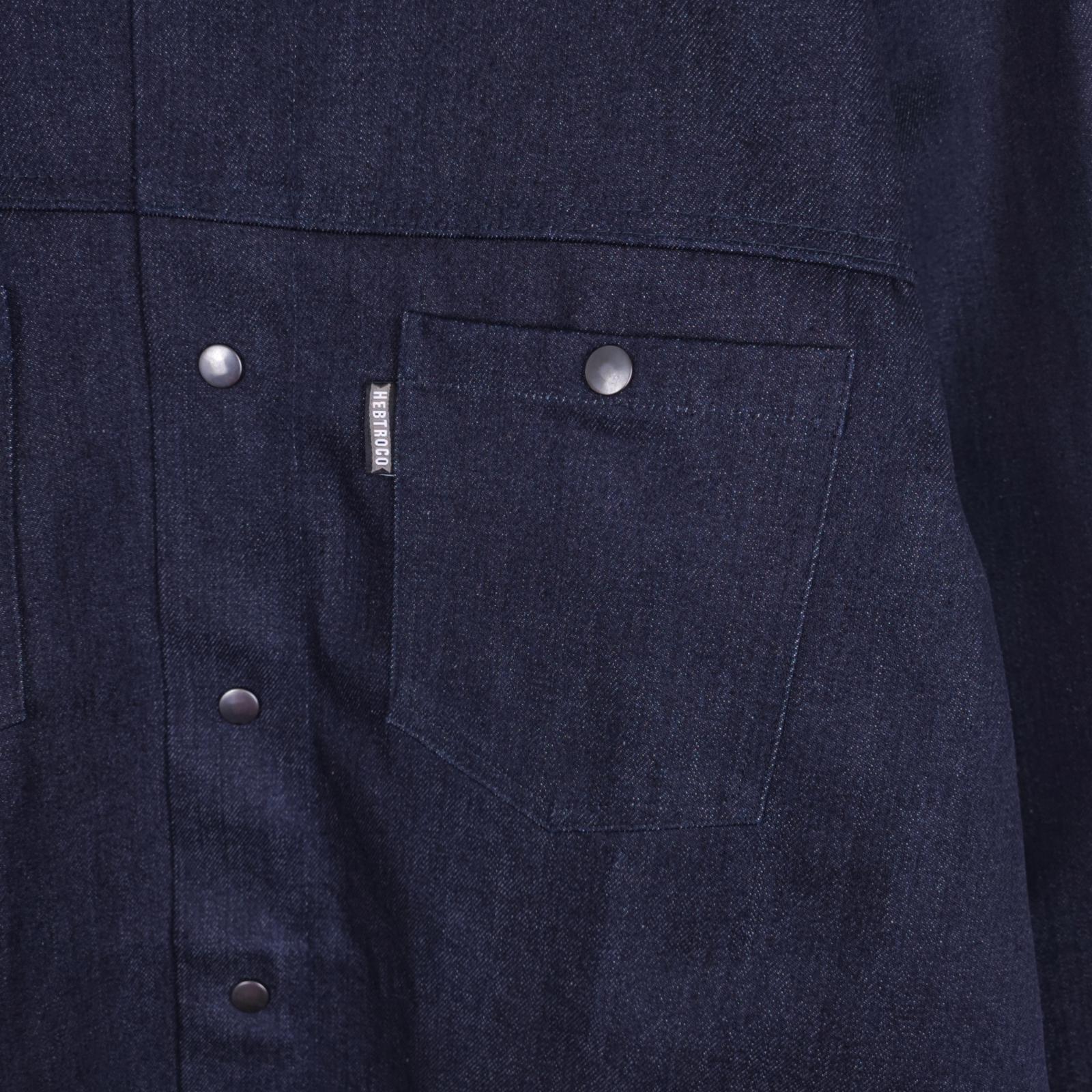 HEBTROCO Men's Made in England Heavyweight Selvedge Denim Iron Shirt Jacket