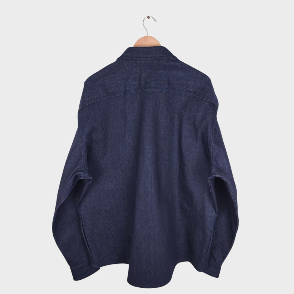 HEBTROCO Men's Made in England Heavyweight Selvedge Denim Iron Shirt Jacket