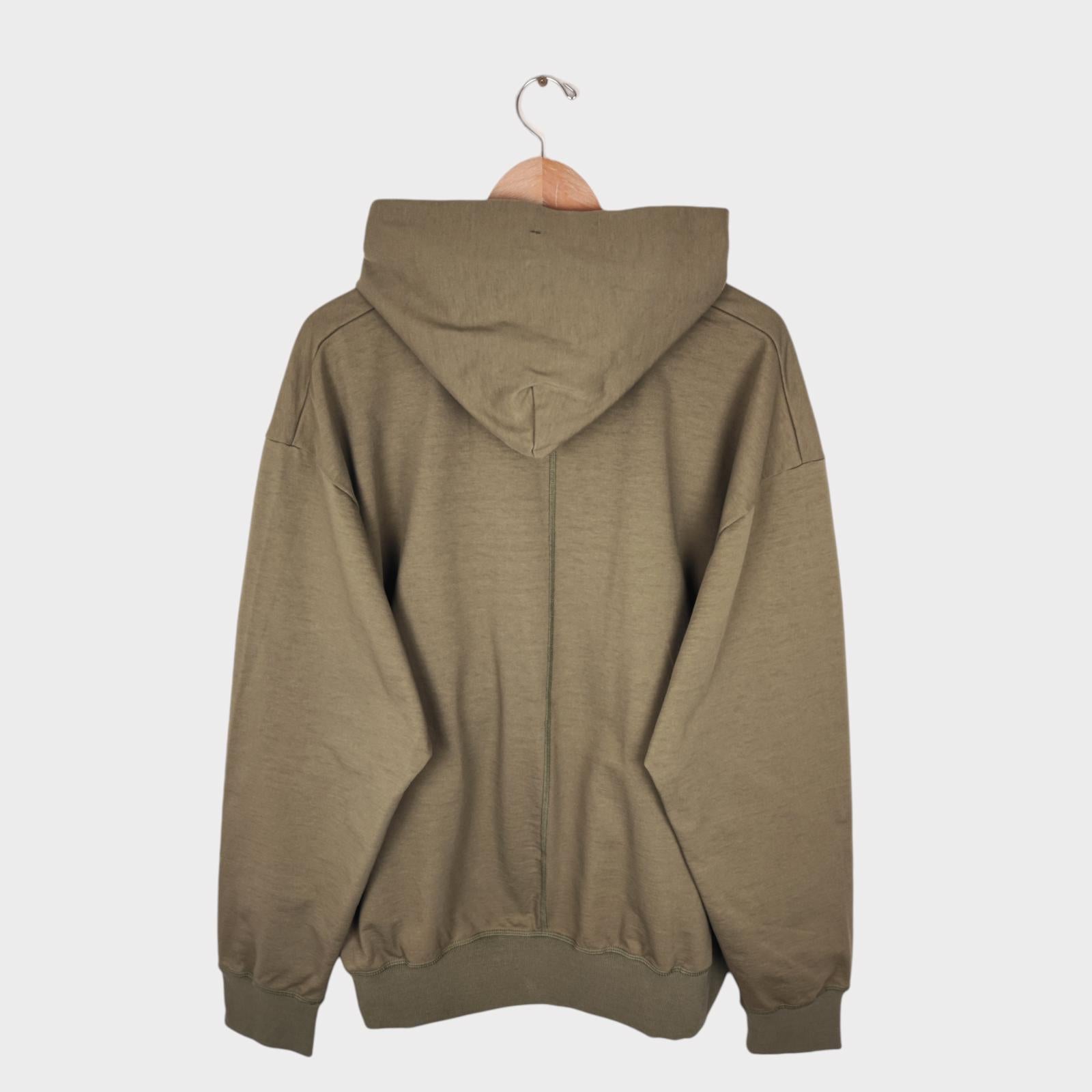 NORBIT BY HIROSHI NOZAWA Men's Olive Green Shawl Collar Sweat Hoodie