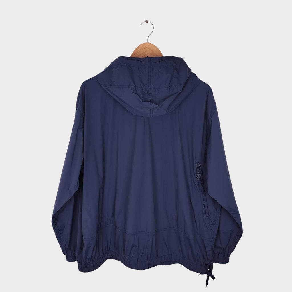 BEAMS PLUS Men's Navy Blue Oversized Fit Smock Anorak Parka Jacket