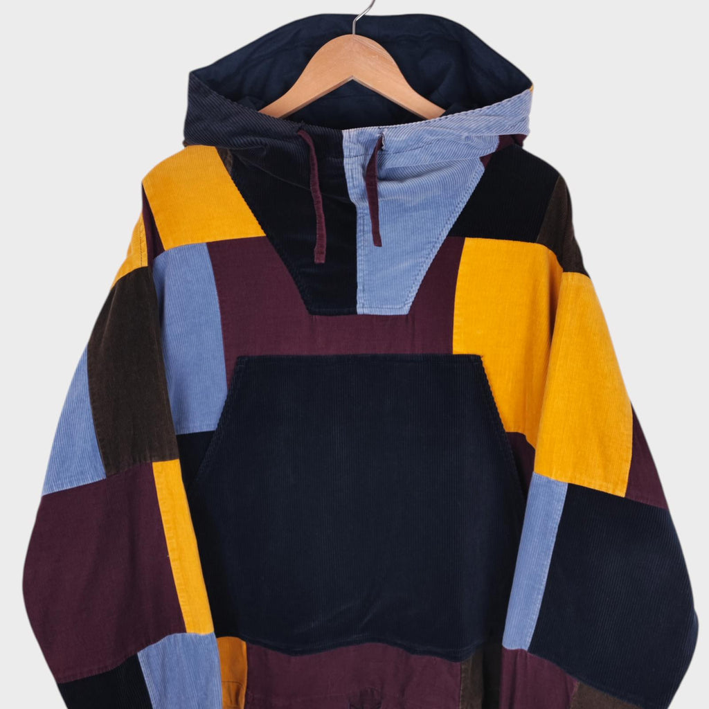 BEAMS PLUS Men's Multicoloured Military Corduroy Patchwork Smock