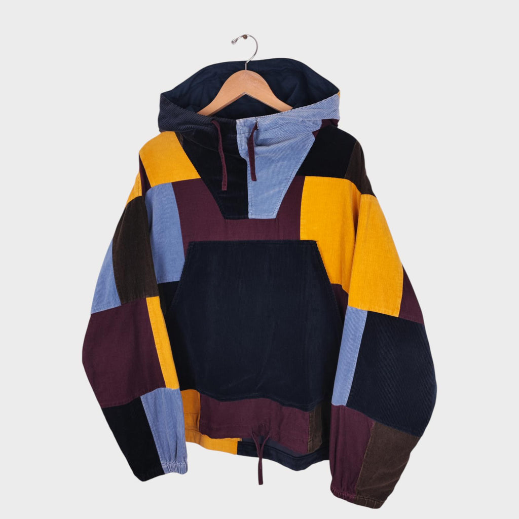 BEAMS PLUS Men's Multicoloured Military Corduroy Patchwork Smock